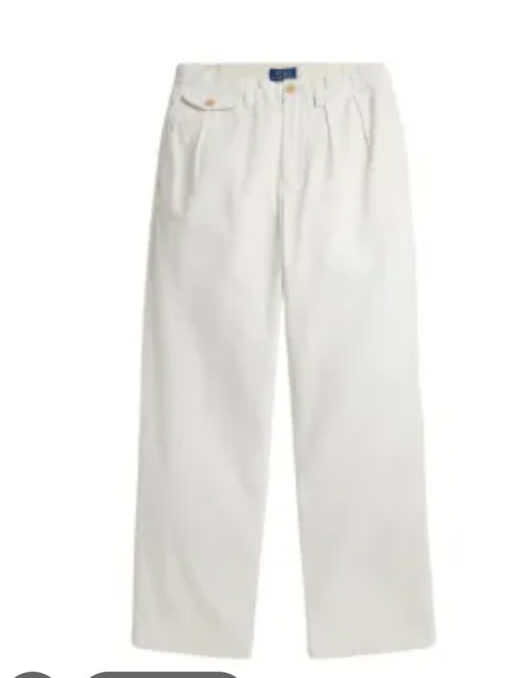 White Drawstring Pants - Picture 1 of 4
